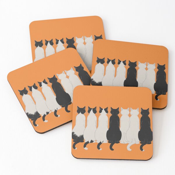 Item preview, Packed Together Cats — Back View Illustration MofuGyu Crowd Cats Collection designed and sold by LEO'S CREATURE　れおずくりーちゃー.