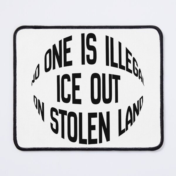 Item preview, ICE OUT - NO ONE IS ILLEGAL. US ANTI FASCISTS UNITE PEACE WORLDWIDE designed and sold by Cosmic Collective Print.