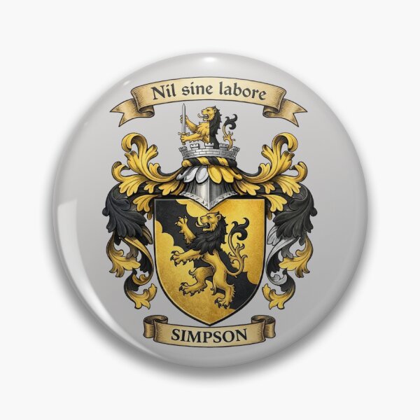 Item preview, The Simpson Family Coat of Arms designed and sold by BagTown Clans.