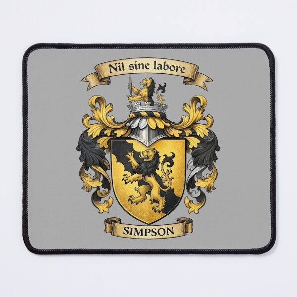 Item preview, The Simpson Family Coat of Arms designed and sold by BagTown Clans.
