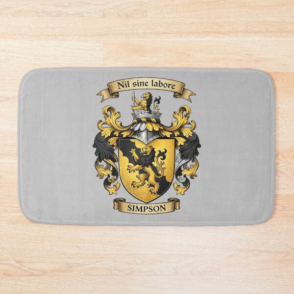 Item preview, The Simpson Family Coat of Arms designed and sold by BagTown Clans.