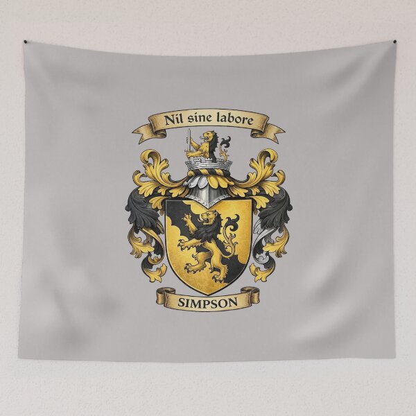 Item preview, The Simpson Family Coat of Arms designed and sold by BagTown Clans.