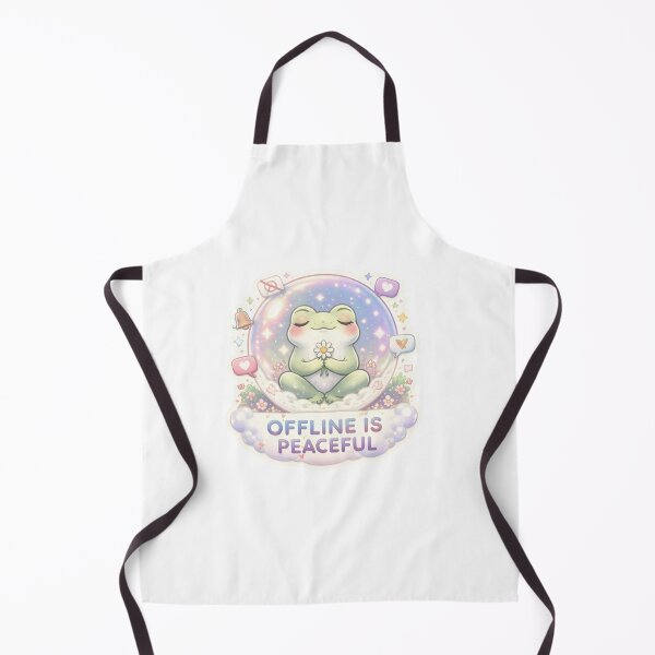 Item preview, Offline Is Peaceful Cute Frog Sticker Digital Detox Aesthetic Design designed and sold by MrDev.