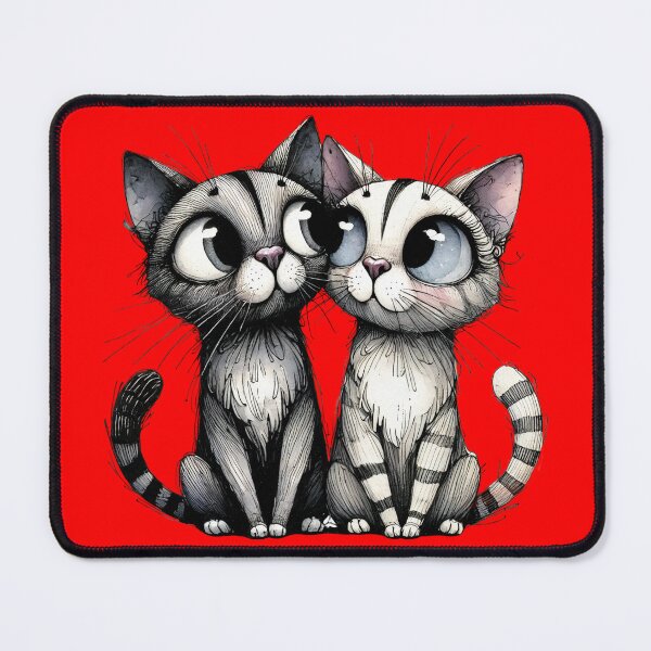 Item preview, Two Cute Quirky Kitty Cats designed and sold by Lion and Lamb Design.