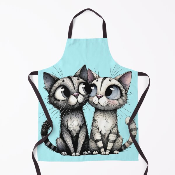 Item preview, Two Cute Quirky Kitty Cats designed and sold by Lion and Lamb Design.