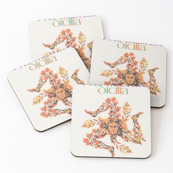 Item preview, Trinacria Sicilia + Vintage Mediterranean Floral Medusa designed and sold by Studioremida.
