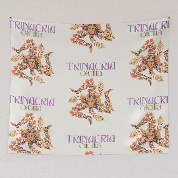 Item preview, Trinacria Sicilia + Vintage Mediterranean Floral Medusa designed and sold by Studioremida.