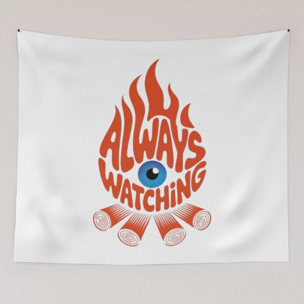 Item preview, Always Watching – Dark Streetwear Typography Statement Design designed and sold by NewUSShop.