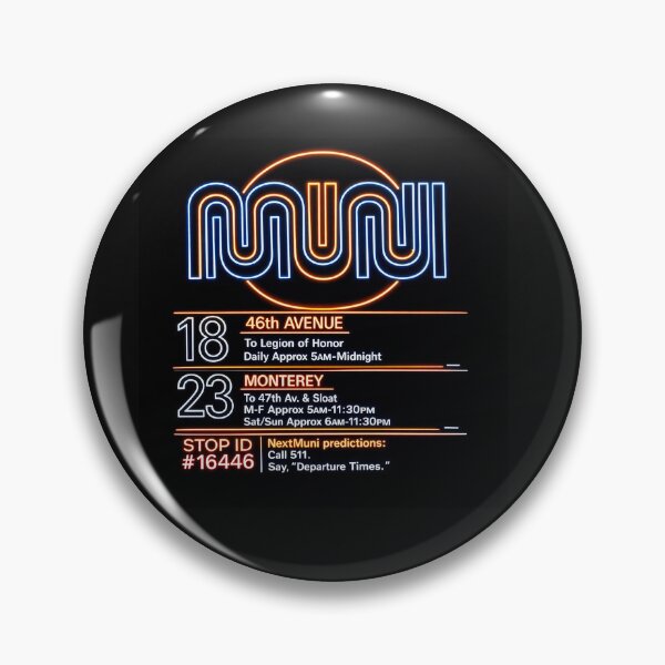Item preview, Muni bus stop neon designed and sold by StopRequest.