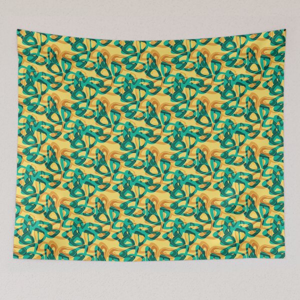Item preview, Abstraction modern multicolored turquoise yellow designed and sold by fuzzyfox.