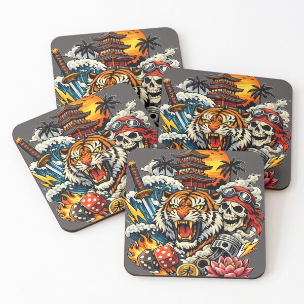 Item preview, Fierce Tiger Dreamscape – Bold Aesthetic Sticker designed and sold by RoselleStudio21.