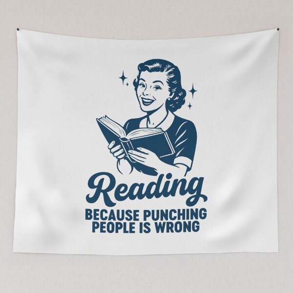 Item preview, Reading Because Punching People is Wrong designed and sold by gunaone-design.