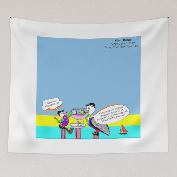 Item preview, Wash Dishes - Row, Row, Row Your Boat designed and sold by tuneinwithamy.