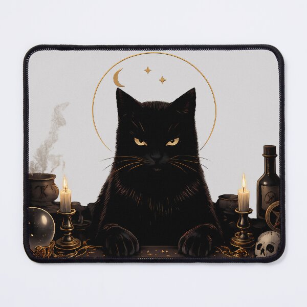 Item preview, Black Cat Tarot – Gothic Witchy Mystic Design designed and sold by HoloInverse.