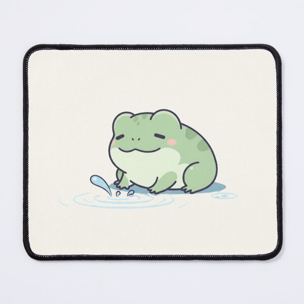 Item preview, Cute Kawaii Frog Splashing Water – Adorable Pastel Green Frog Illustration designed and sold by soletstudio.