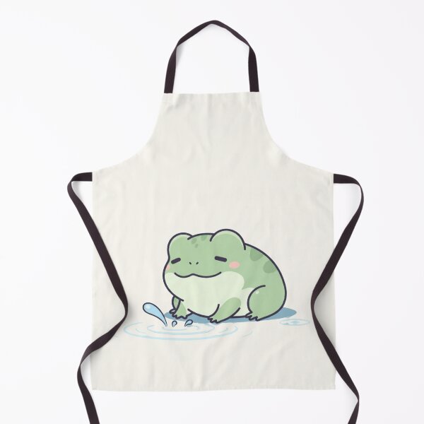 Item preview, Cute Kawaii Frog Splashing Water – Adorable Pastel Green Frog Illustration designed and sold by soletstudio.