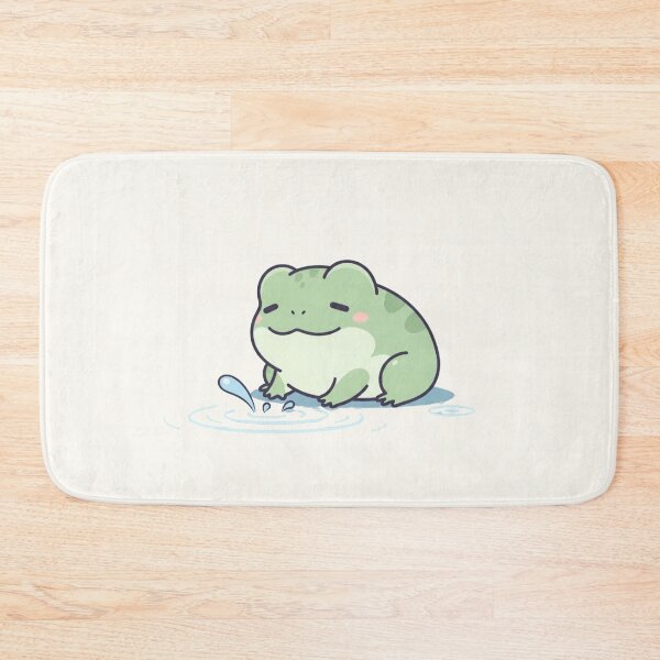 Item preview, Cute Kawaii Frog Splashing Water – Adorable Pastel Green Frog Illustration designed and sold by soletstudio.