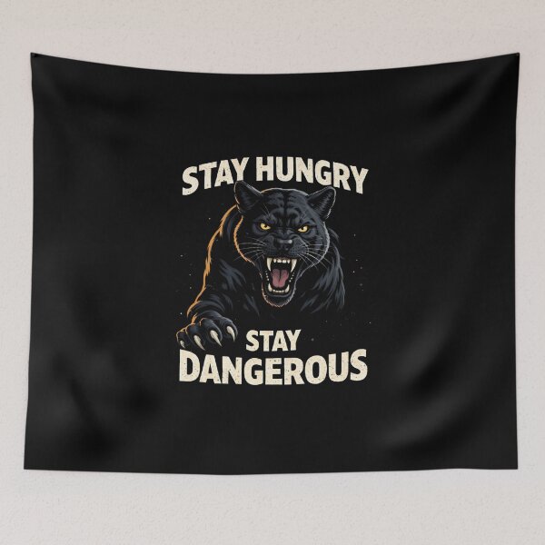 Item preview, Stay Hungry Stay Dangerous Traditional Panther Tattoo Streetwear – Gritty Old School Ink Graphic for Entrepreneurs & Hustle Culture Motivation designed and sold by SoulFlex.
