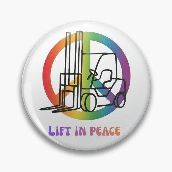 Item preview, Lift In Peace – Forklift Rainbow  designed and sold by RetroNibylander.