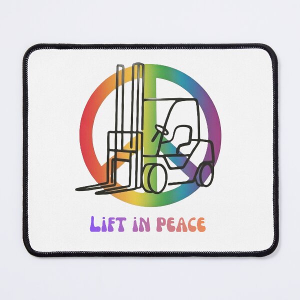 Item preview, Lift In Peace – Forklift Rainbow designed and sold by RetroNibylander.