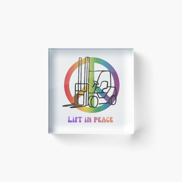 Artikelvorschau, Lift In Peace – Forklift Rainbow entworfen und verkauft von RetroNibylander.
