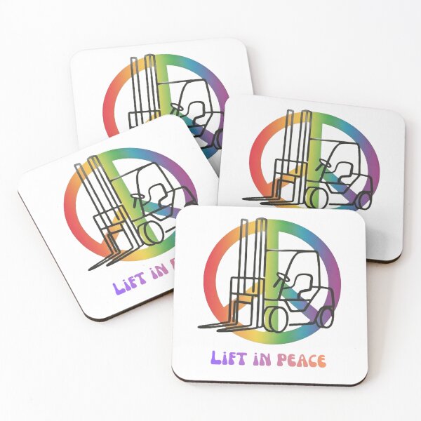 Item preview, Lift In Peace – Forklift Rainbow  designed and sold by RetroNibylander.