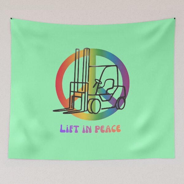Item preview, Lift In Peace – Forklift Rainbow  designed and sold by RetroNibylander.