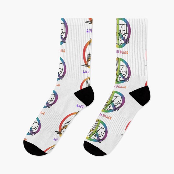 Item preview, Lift In Peace – Forklift Rainbow  designed and sold by RetroNibylander.