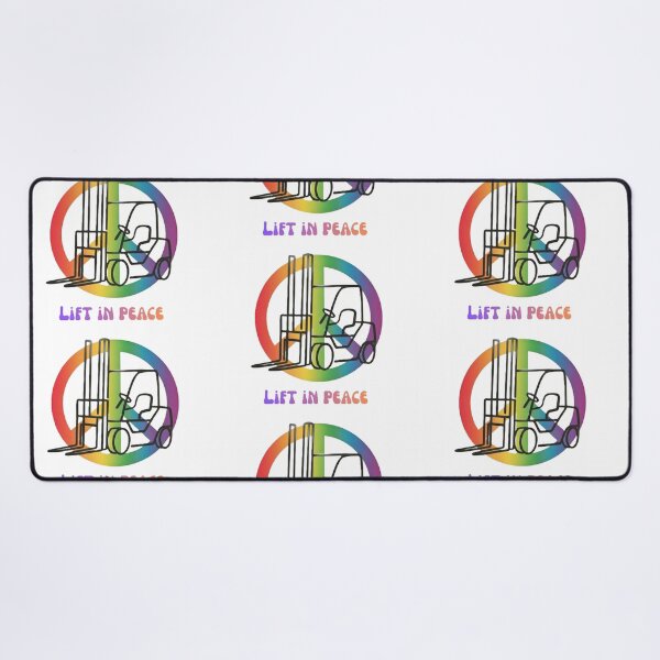 Item preview, Lift In Peace – Forklift Rainbow designed and sold by RetroNibylander.