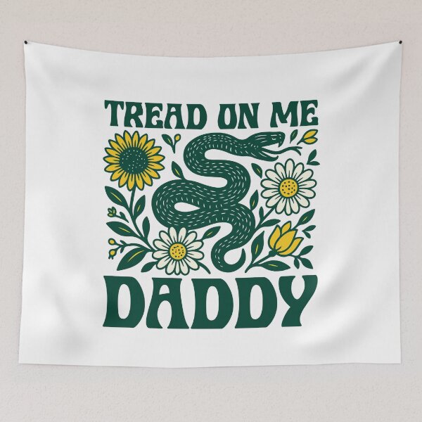Item preview, Tread On Me Daddy Floral Snake designed and sold by gunaone-design.