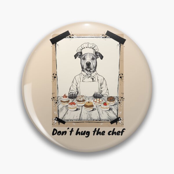 Item preview, Don't Hug the Chef cooking dog designed and sold by Shedronpanda.
