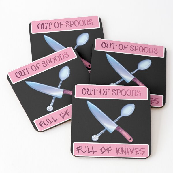Item preview, Out of Spoons, Full of Knives Pink A designed and sold by Syph-Creations.