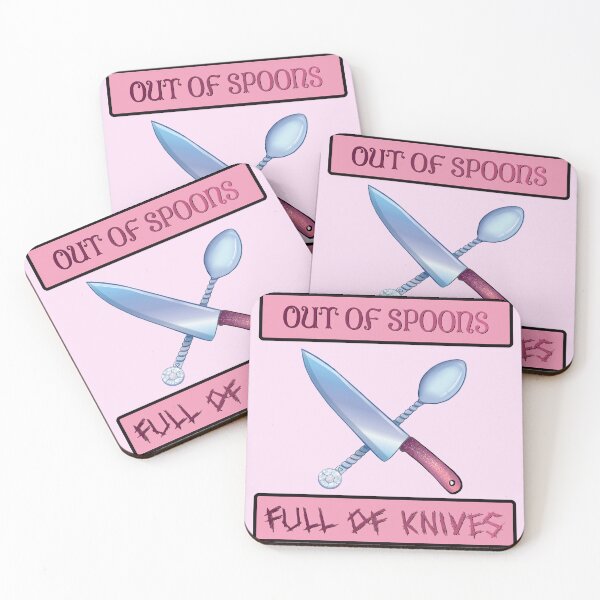 Item preview, Out of Spoons, Full of Knives Pink B designed and sold by Syph-Creations.