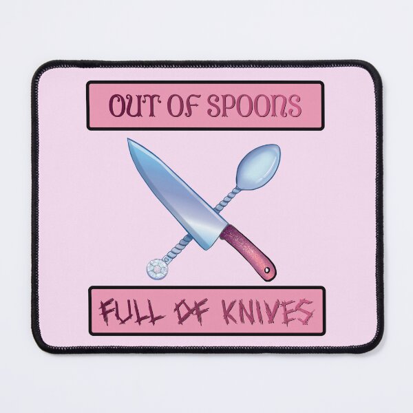 Item preview, Out of Spoons, Full of Knives Pink B designed and sold by Syph-Creations.