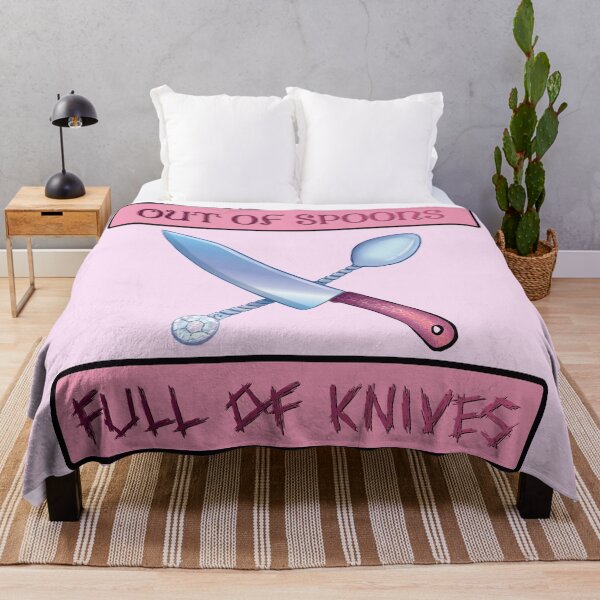 Item preview, Out of Spoons, Full of Knives Pink B designed and sold by Syph-Creations.