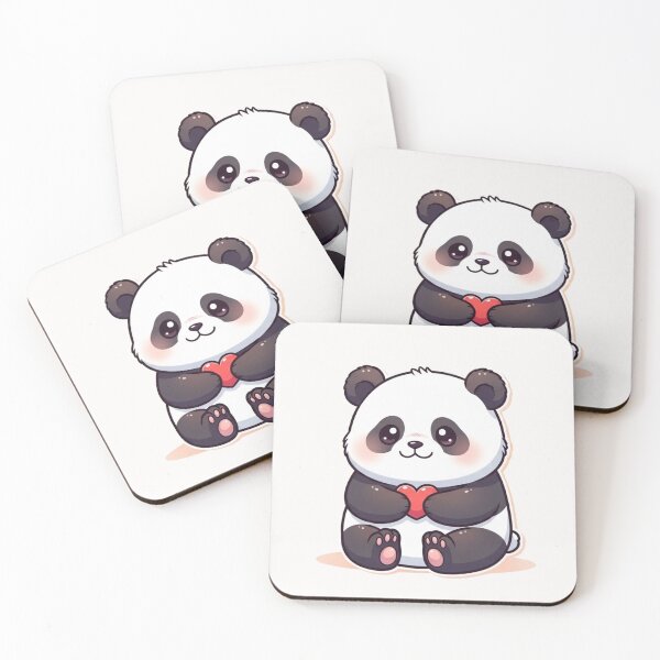 Item preview, Cute Kawaii Panda Holding Heart – Adorable Love Panda Illustration designed and sold by soletstudio.