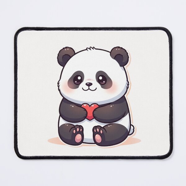 Item preview, Cute Kawaii Panda Holding Heart – Adorable Love Panda Illustration designed and sold by soletstudio.
