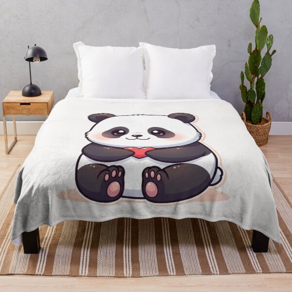 Item preview, Cute Kawaii Panda Holding Heart – Adorable Love Panda Illustration designed and sold by soletstudio.