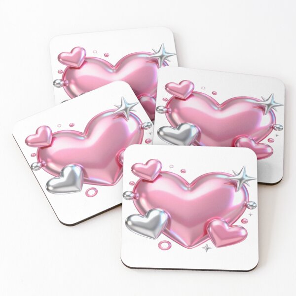 Item preview, Shiny Heart – Glossy Pink and Metallic Love Design designed and sold by Cristhian Almanza.