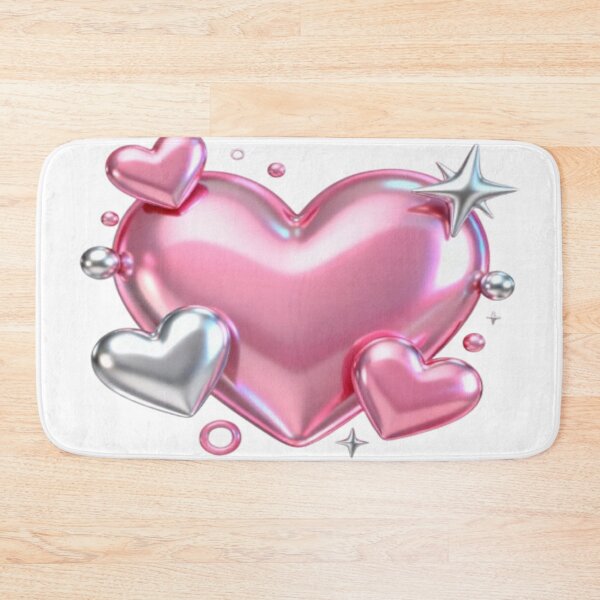 Item preview, Shiny Heart – Glossy Pink and Metallic Love Design designed and sold by Cristhian Almanza.