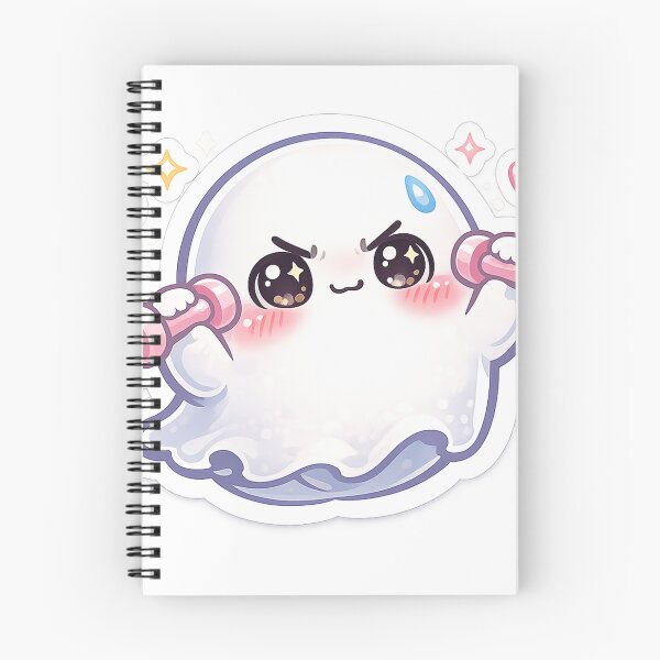 Item preview, Cute Gym Ghost PNG – Kawaii Fitness Ghost Lifting Dumbbells, Funny Spooky Workout Sticker Design for T-Shirt Halloween Gift designed and sold by AestheticLoveArt.