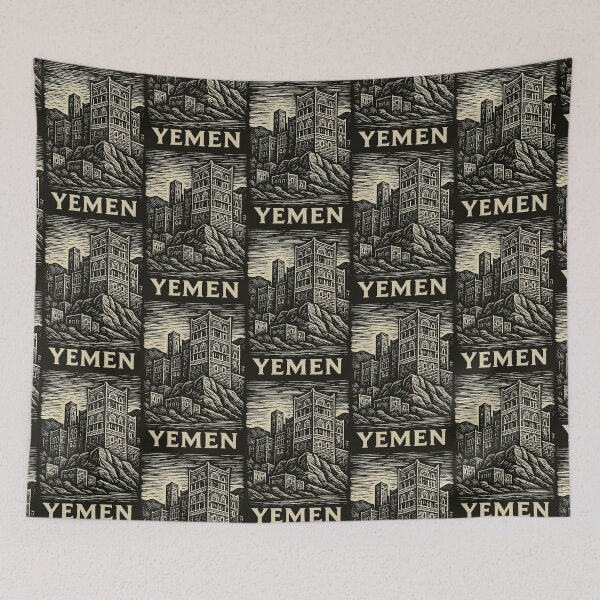 Item preview, Yemen Linocut Style  designed and sold by Thistle-TShop.