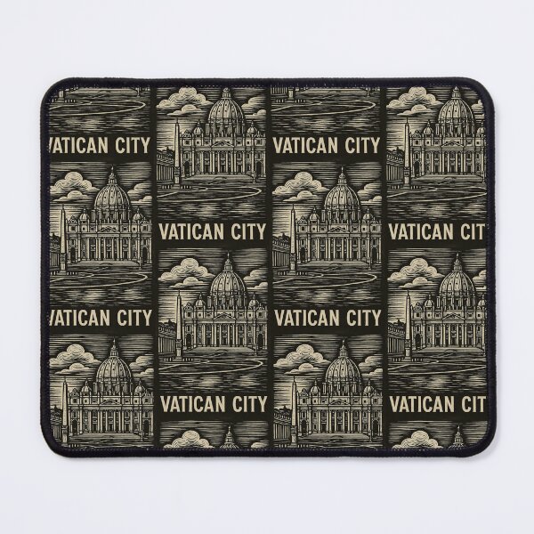 Item preview, Vatican City Linocut Style  designed and sold by Thistle-TShop.