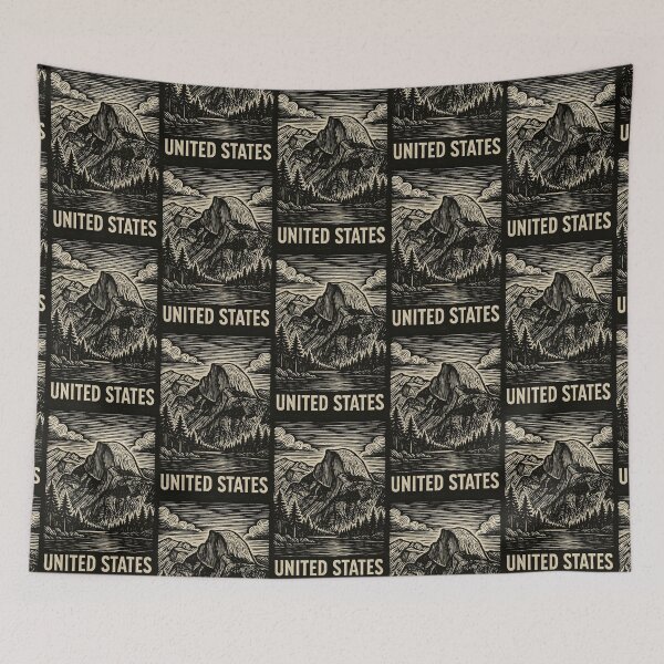Item preview, United States Linocut Style  designed and sold by Thistle-TShop.