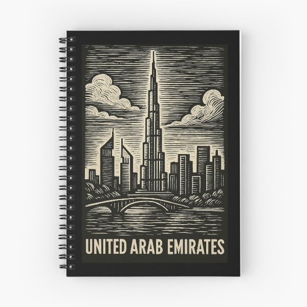 Item preview, United Arab Emirates Linocut Style  designed and sold by Thistle-TShop.