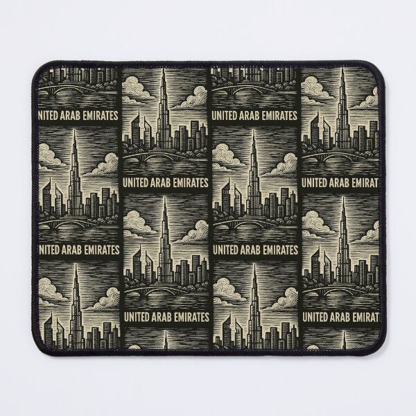 Item preview, United Arab Emirates Linocut Style  designed and sold by Thistle-TShop.