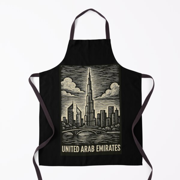 Item preview, United Arab Emirates Linocut Style designed and sold by Thistle-TShop.