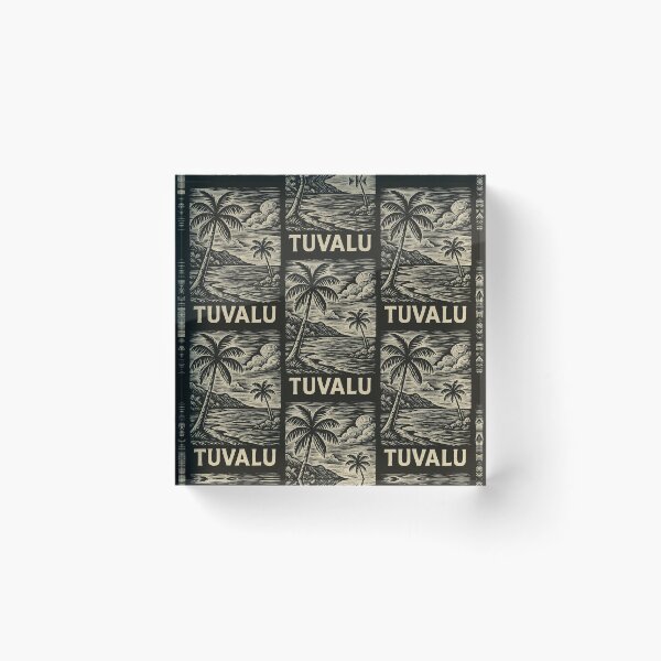 Item preview, Tuvalu Linocut Style  designed and sold by Thistle-TShop.