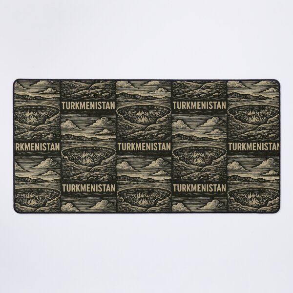 Item preview, Turkmenistan Linocut Style designed and sold by Thistle-TShop.