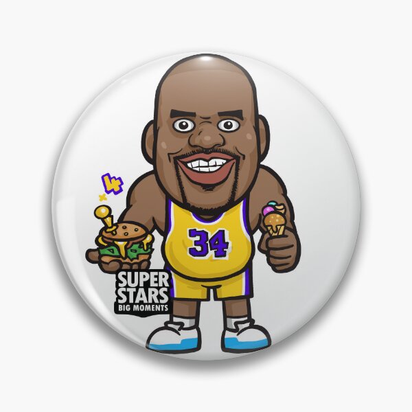 Item preview, Super Stars   "Shaq" O'Neal Cute Cartoon Basketball Art designed and sold by PJDRAW.